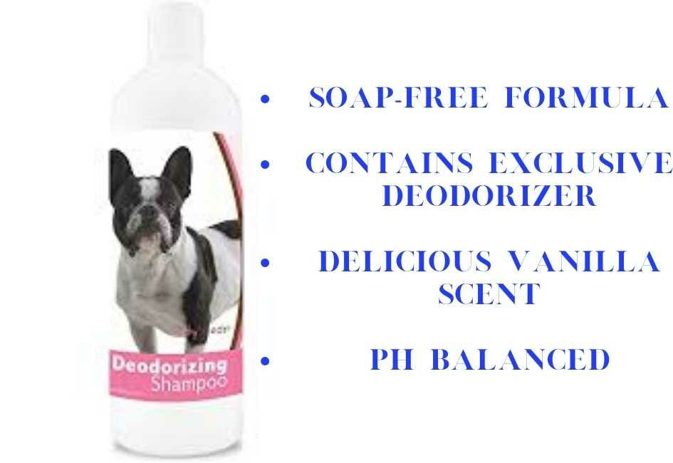 bulldog shampoo, best dog shampoo, Healthy Breeds Deodorizing Shampoo